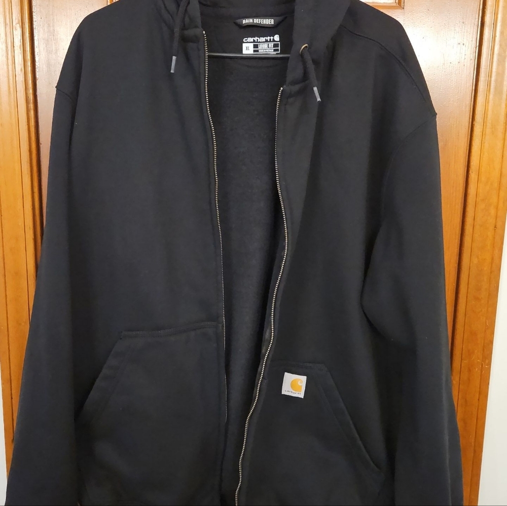 Carhartt black zip up hoodie